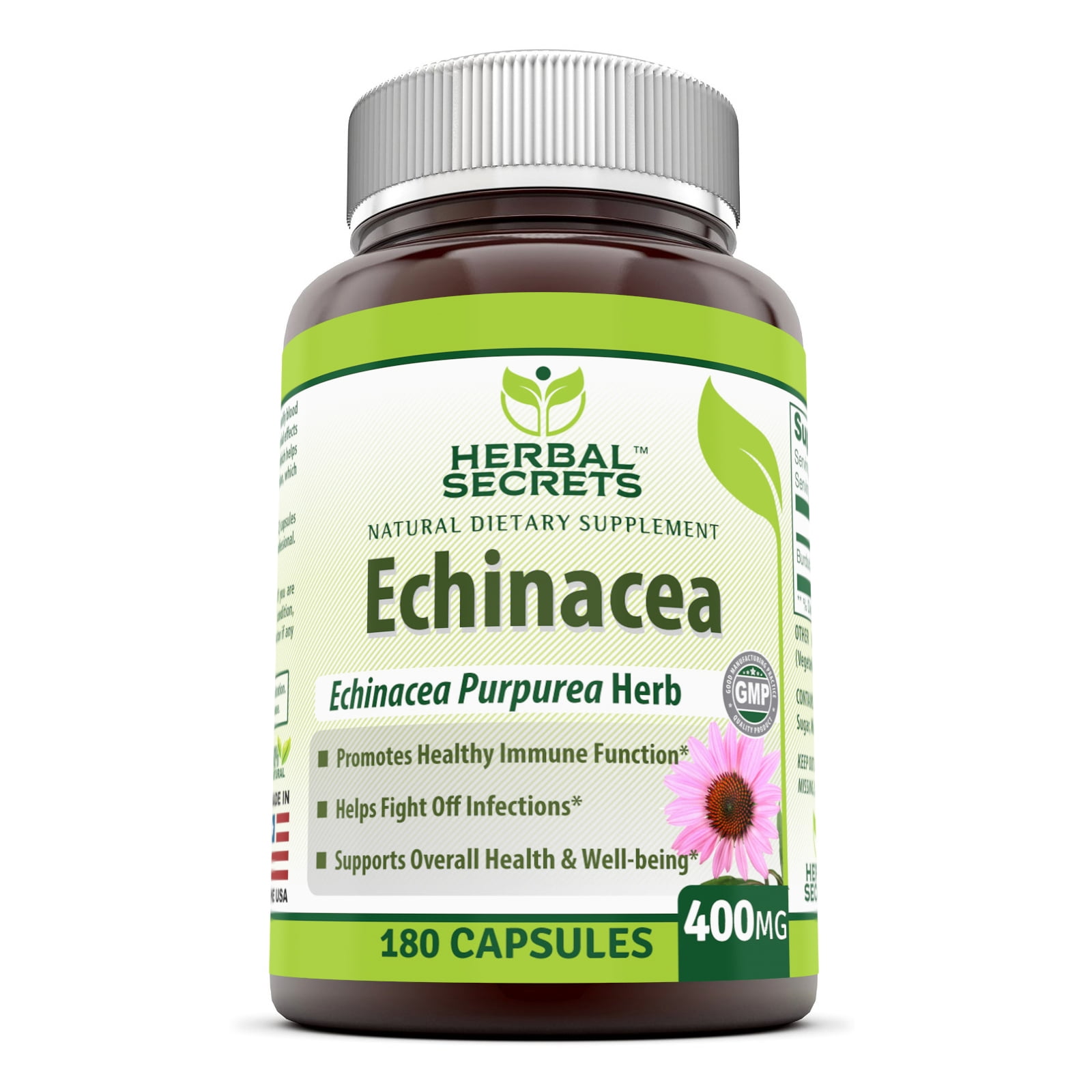 Herbal Secrets Echinacea 400 Mg 180 Capsules