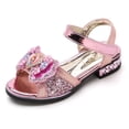 thumbnail image 1 of Zapatos de cuero para niñas de Disney, primavera, nuevo estilo, princesa congelada occidental, zapatos informales individuales, zapatos de actuación para niños a la moda, plantilla de 29 cm de 18,2 cm Gao Jinjia LED, 1 of 2