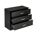 thumbnail image 4 of Tcbosik Night Stand, Bedside Table  with 3 Storage Drawers, Modern End Table for Living Room, Bedroom, Black, 4 of 10