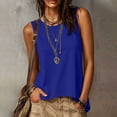 thumbnail image 2 of Hngshg Plus Size Tank Tops for Women Sleeveless Cross Back Loose Casual Solid Color Scoop Neck Blouses Summer Outdoors T Shirts, 2 of 8