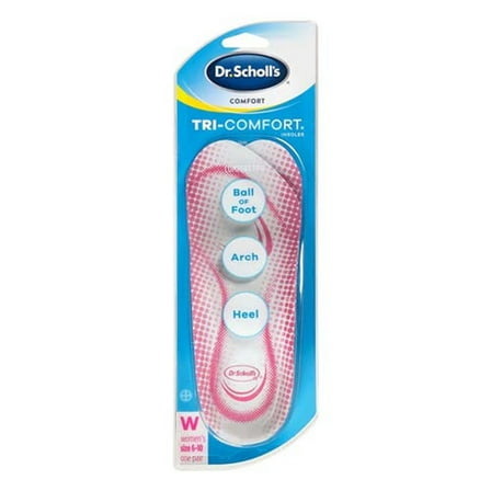 Dr. Scholls Comfort Tri-Comfort Insoles For Women, Size 6-10, 1 Pair, 3 Pack
