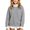 Grey, variant on SGMVNU Girls' Zip Neck Hoodie for Little Girls – Cozy Kids' Casual Sweatshirt with Stand Up Collar Lightweight Winter Layer Blue 9-10 Years