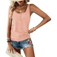 thumbnail image 6 of Womens Tank Tops, 2 Pack Summer Tank Tops for Women 2025, Sleeveless U Neck Loose Button Casual Henley Tops Shirts, 6 of 6