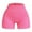 Hot Pink-14, variant on Women's Gym Shorts Elastic Push Up Yoga Shorts Booty Scrunch High Waisted Athletic Leggings Pink L