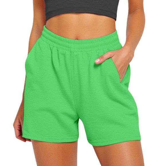 Shorts pour Femmes Décontractés d'Été à Cordon Confortables Taille Haute Élastique Shorts de Course avec Poches Shorts d'Anime pour Femmes Shorts de Yoga Shorts en Cuir pour Femmes Cardigan Court à Manches Longues à Fleurs pour Femmes