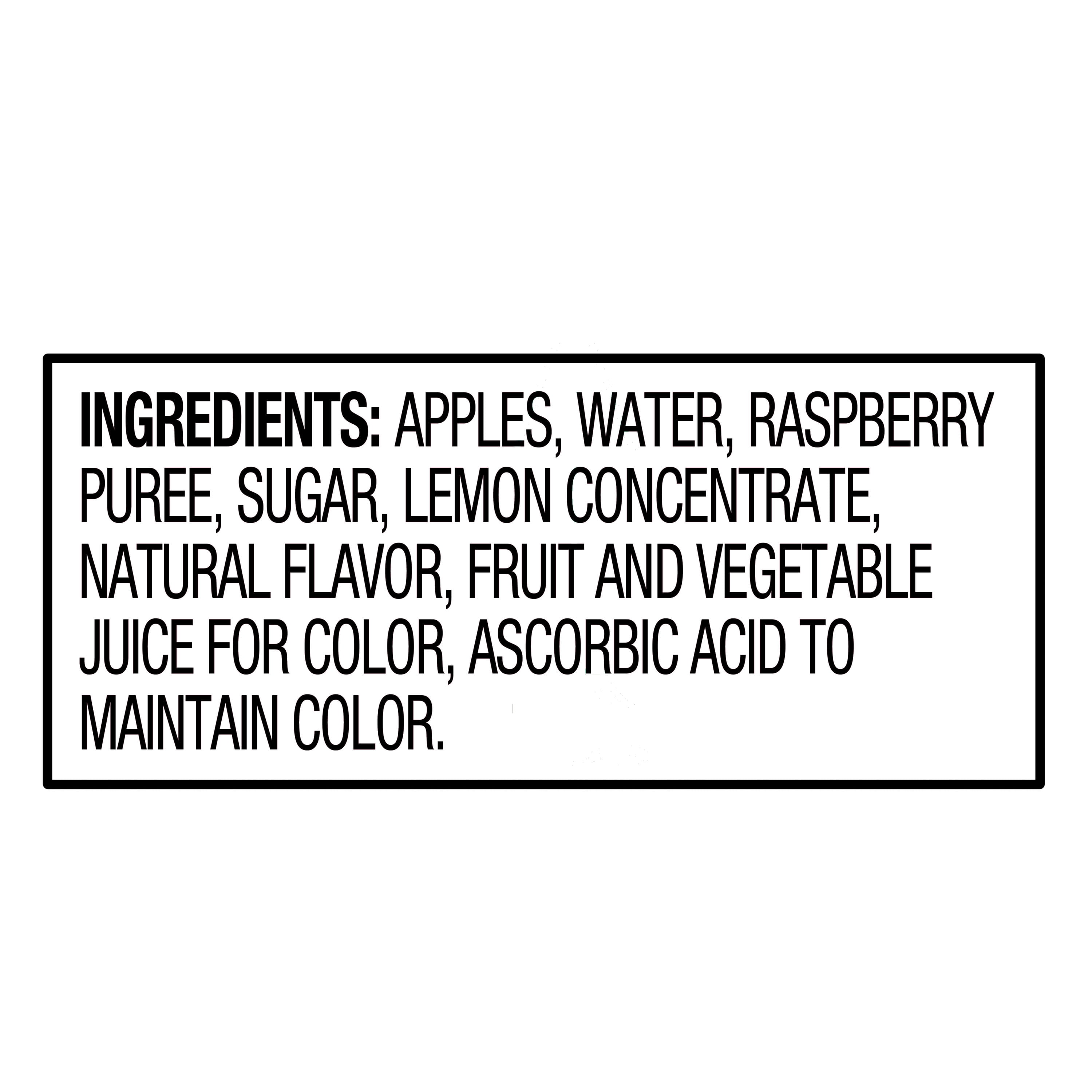 (4 pack) Great Value Raspberry Lemonade Applesauce, 4 oz, 6 Count