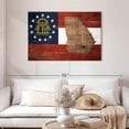 thumbnail image 2 of Elephant Stock State Map Over Georgia Flag Wall Art - Horizontal Canvas Wall Art - Living Room Wall Decor - Flags Canvas - Red And Beige Decor - 45" x 30", 2 of 8