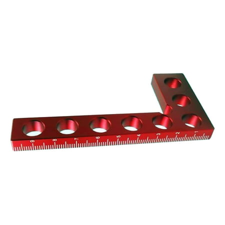 

90 Degree Positioning Squares Aluminium Alloy 7.3 x 4.5 Right Angle Clamps Woodworking Carpenter Tool Corner Clamping Square Metric_Red
