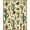 Green Beige, Pattern 5, variant on ODIKA 8'x10' Washable Area Rug Non-Slip Chair-Friendly Mat Botanical Mid Print Monstera Motif Forest Sunset Abstract Round for Dining Room, Large Office, Lounge