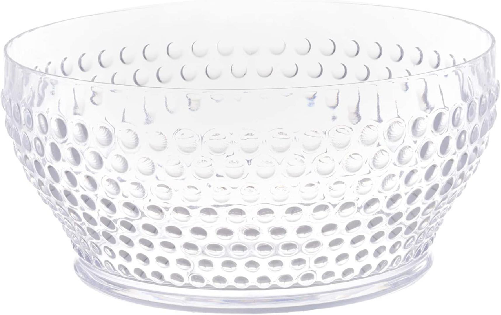 Simply Swell Collection Salad Bowl, 4.5-Quart, 10.125 x 10.125 x 4.75,  Clear 