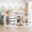 White-Twin, variant on Euroco Wood Twin Size Loft Bed Frame with Drawers, Portable Desk and Shelves for Kids