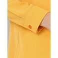 thumbnail image 5 of DARING DIVA Stand Collar Chiffon Long Sleeve Blouse XS Yellow, 5 of 6