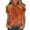 Z39Orange, variant on Women's Summer Short Sleeve Mock Neck T-Shirt Vintage Botanical Print Boho Style Casual Daily Wear Top Pink M