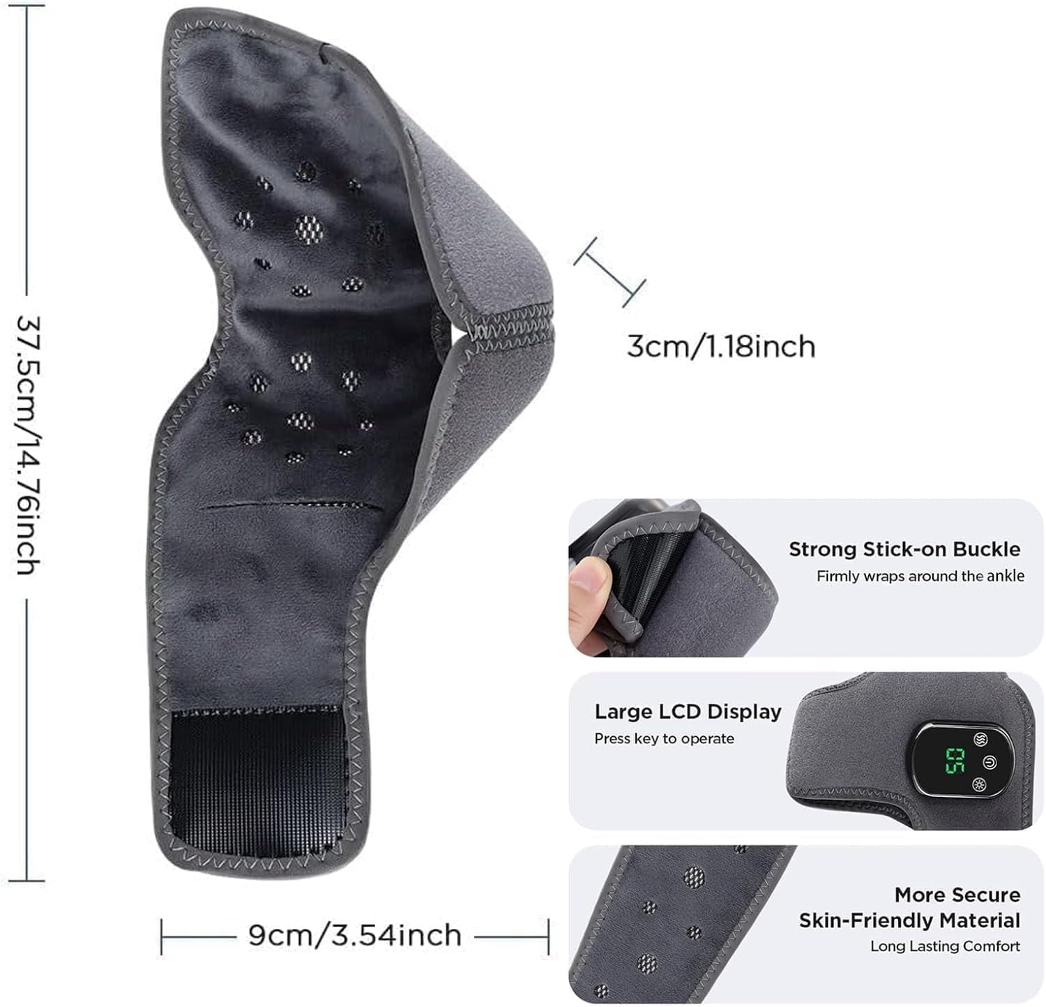 Foot Massager, Wireless Feet Massagers, 3 Vibration Mode, 5 Heat Leavel for Neuropathy for Home/Office/Travel