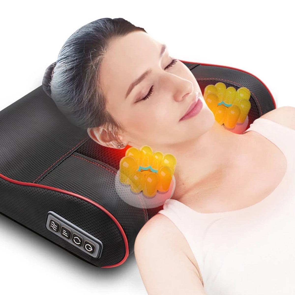 Novashion Shiatsu Massage Pillow Back Neck Massager Kneading with Heat