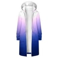 thumbnail image 3 of Lindreshi Zip up Hoodies for Women Women's Gradient Loose Long Sleeve Hoodie Sweater Top Long Coat, 3 of 5