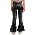 thumbnail image 6 of Haitryli Kids Girls Sparkly Jazz Dance Outfits Sequins Sleeveless Crop Top with Metallic Bell-Bottom Pants Hip Hip Disco Wear Black 16, 6 of 7