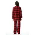 thumbnail image 3 of #FollowMe Printed Flannel Button-Front PJ Pant Set  Classic, Cozy Sleepwear (Buffalo Plaid, Large), 3 of 3