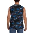 thumbnail image 4 of Kdxio Blue Sports Car for Men's Muscle T-shirt,Sleeveless for Workout Running Athletic Gym Lounge Casual, 4 of 7