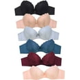 thumbnail image 3 of Mamia Women's Basic Lace/Plain Lace Bras Pack of 6- Various Styles Ariana, 42C, 3 of 24