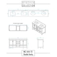 thumbnail image 3 of Wyndham Collection Sheffield 72" Metal Double Bathroom Vanity in Espresso/White, 3 of 3