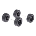 thumbnail image 3 of Rushawy 4 Pieces 1: 64 Wheels Simulation Model Car Wheels Tires with Round Rod Axles for Black, 3 of 9