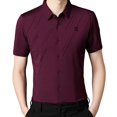 thumbnail image 3 of Camisa de manga corta para hombre, estilo urbano, ligera, moderna y elegante. SG, 3 of 9