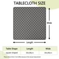 thumbnail image 2 of Gray and Black Checkerboard Pattern Square Fitted Tablecloth with Elastic Edge,Square Table Cover,Washable Elastic Table Cover for Home Kitchen Party Decor 34"x34", 2 of 6