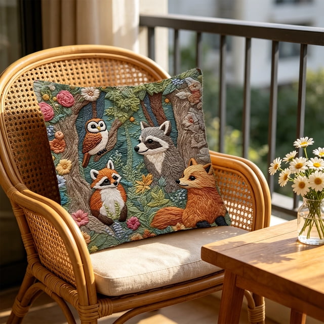Cute Quadruped Patterns Cushion Cover Soft Throw Pillowcase Removable And Washable Pillowcase For Sofa And Chair Ideal Choice For Summer Sofa And Bedroom Decor