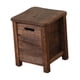 thumbnail image 3 of Taburete de almacenamiento de madera Taburete pequeño para el hogar Decoración Artesanía con forma redondeada 30cmx30cmx35cm, 3 of 9