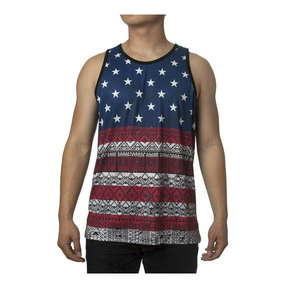 Mens Tribal USA Sublimation Tank Top - Small