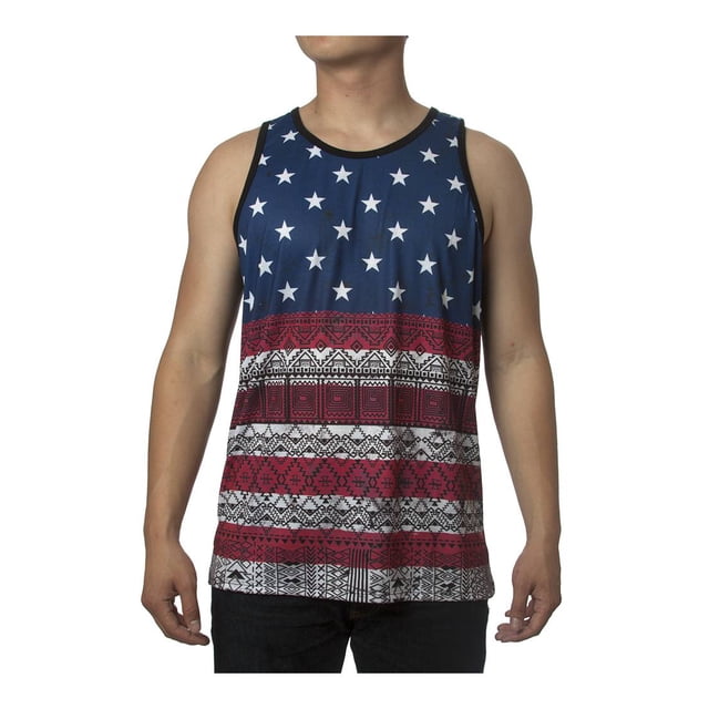 Mens Tribal USA Sublimation Tank Top - Large