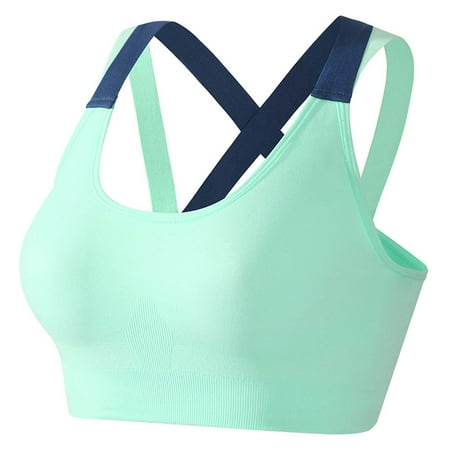 

HAPIMO Sports Bras for Women Comfort Daily Brassiere Workout Fitness Lingerie Stretch Underwear Gathered Underwire Seamless Shockproof Camisole Sales Green M