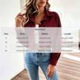 thumbnail image 2 of cocolona Cropped Jackets for Women Lapel Button Down Trendy Tops Casual Long Sleeve Fall Short Outerwear, 2 of 7