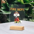 thumbnail image 2 of Firefighter Bichon Frise Hero Rescue Fire Dept Fireman USA Flag Acrylic Plaque Sign Ashwood Base Bichons Dog Lovers Gifts Idea Home Desk Decor - 02026, 2 of 5