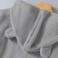 thumbnail image 5 of WMTBSRSW Women Fuzzy Fleece Hoodie Sweatshirt Cute Graphic Plush Blanket Hoodies Fashion Ruffle Side Button Long Sleeve Pullover with Hoody Gray XX-Large, 5 of 5