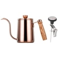 thumbnail image 1 of Tetera de acero inoxidable con cuello de cisne de 600 ml para café vertido Oro rosa, 1 of 8