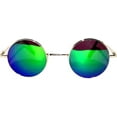 thumbnail image 3 of Round Sunglasses - Small (43mm) Silver Frame / Bluegreen Lens, 3 of 5