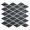 Costel-Sheet, variant on Venecia Gondolla Black 1-in. x 3-in. 3D Framed Diamond Glossy Porcelain Wall Mosaic Tile