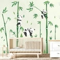 thumbnail image 5 of Panda Decor Wall Stickers Bamboo Wall Art Decals, Green Plants Peel and Stick Wall Murals Bamboo Wall Decoration Decals for Baby Kids Bedroom Nursery Living Room Décor, 5 of 10