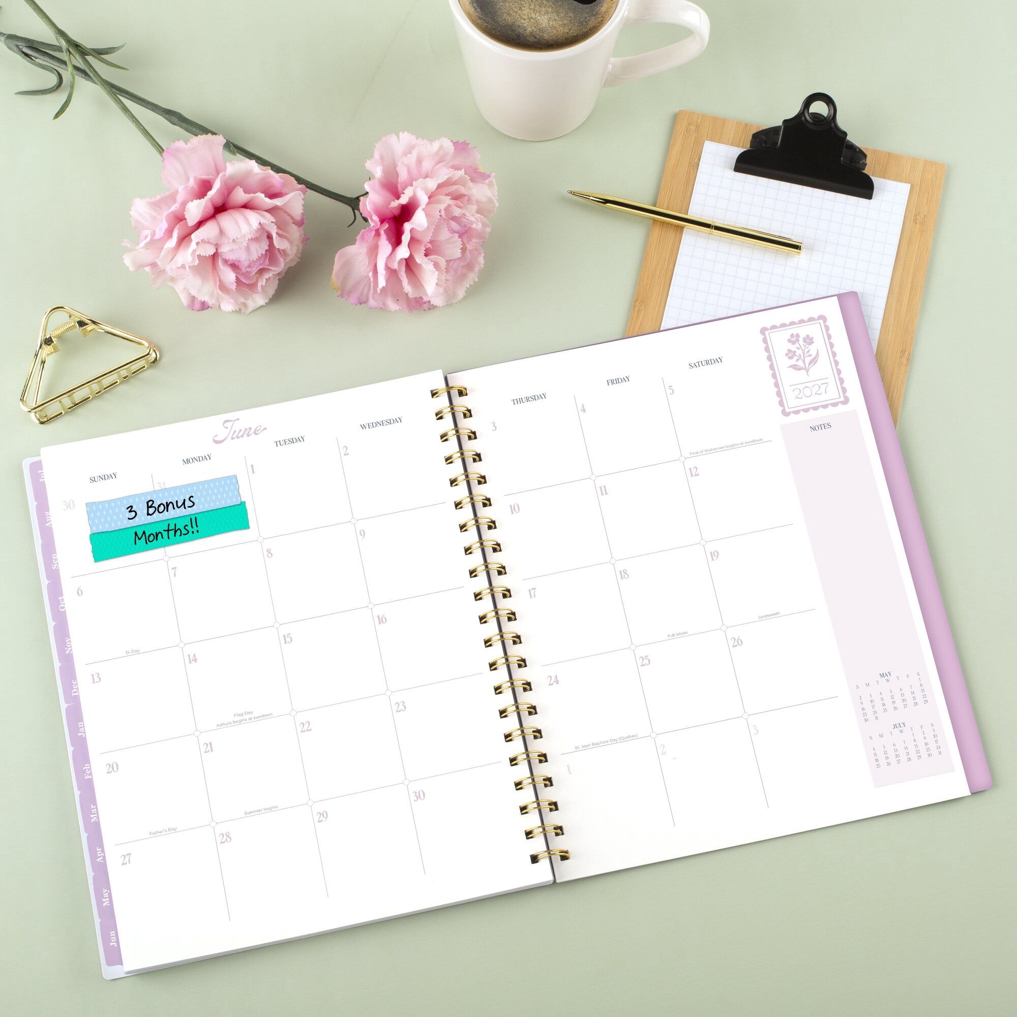 Cherrywood Lane for Mead Cambridge Academic 2026-2027 Weekly Monthly Planner