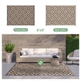 thumbnail image 2 of DEORAB Outdoor Rugs Waterproof Plastic Straw Mat 6'x9' Reversible for RV Patio Deck Beach Coffee & Beige, 2 of 6