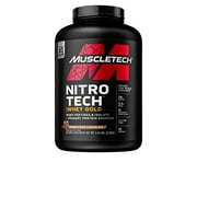 MuscleTech Nitro-Tech Whey Gold Protein Powder, Whey Isolate and Peptides, 24 Grams Protein, 5.5 Grams BCAAs, Easy to Mix, Double Rich Chocolate, 5.5 Pounds (76 Servings)(Packaging May Vary)