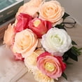 thumbnail image 3 of Artificial Flower Realistic Looking Bent Freely Faux Silk Flower Simulation Rose Bouquet Flower Decor for Home, 3 of 7
