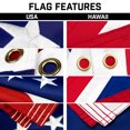 thumbnail image 3 of G128 Combo Pack: 25 Ft Telescoping Aluminum Flagpole (Silver) & American and Hawaii Flags 3x5 Ft, Both ToughWeave Series Embroidered Polyester | Pole with Flags Included, 3 of 9