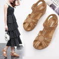 thumbnail image 6 of SWQZVT Ladies Platform Comfortable Casual Sandals Closed Toe Sandals for Women Brown Sexy Sandals for Women Size 8.5, 6 of 7