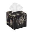 thumbnail image 1 of Fotbe Monochrome Mushroom Artwork Porta Pañuelos Decorativo de Cuero, Caja Cuadrada Moderna para Pañuelos Faciales, Organizador y Dispensador 5x5x5'', 1 of 7