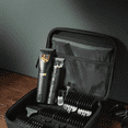 thumbnail image 2 of GLAKER Professional Cordless Hair Clipper & Trimmer Set with 15 Guide Combs (12 U-Shaped + 3 T-Shaped), Barber Cape, Cleaning Brush, USB Cables, Lubricant Oil, Comb & Storage Bag - Rechargeable, 2 of 4