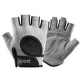 thumbnail image 4 of Guantes de medio dedo jinwen deportivos para entrenamiento de fuerza XL Gris Claro, 4 of 8