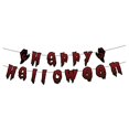 thumbnail image 1 of 1 juego de banderines colgantes de Halloween, banderines decorativos con abalorios para decoración de interiores y exteriores, estilo 6, 1 of 5
